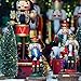Jolik 12 PCS Christmas Nutcracker Ornament Set Wooden Nutcracker Ornaments Decoration for Xmas Tree, Table Decor(5.3'', Set of 12pcs)