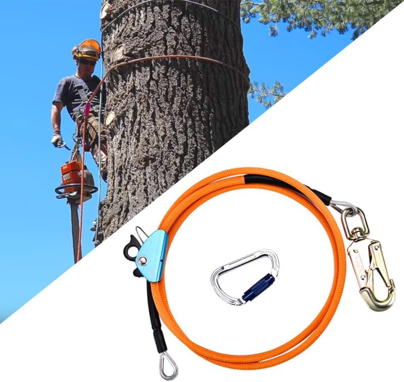 1/2Inch x 8/10/12Inch Steel Wire Core Flip Line Kit Climbing Positioning Rope for Arborists Climbers Tree Climbers Ropes - (Color: Yellow, Width: 12mm, Length: 2.4M, s From: United States)