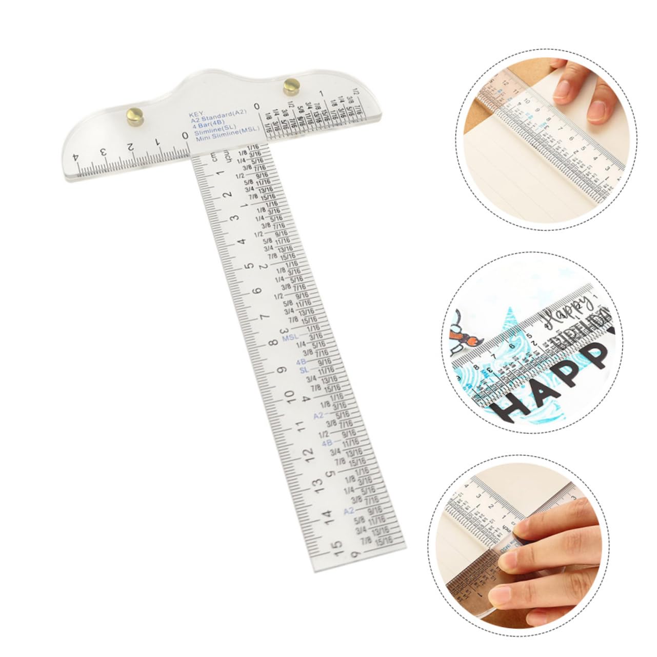 5 Pezzi Righelli A Forma Di T A Squadra, Strumento Di Calibrazione Per Magliette, Righello Da Disegno, Righello A Forma Di T, Trasparente, Da Cucito,