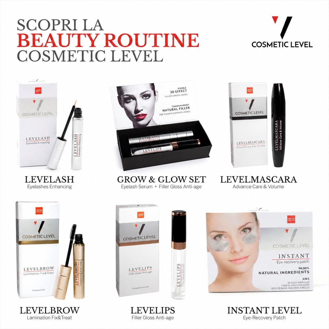 LEVELASH Siero Ciglia – Crescita, Allungamento e Rinforzo | Risultati Visibili in 2–4 Settimane | Testato Dermatologicamente e Oftalmologicamente | Trattamento Professionale