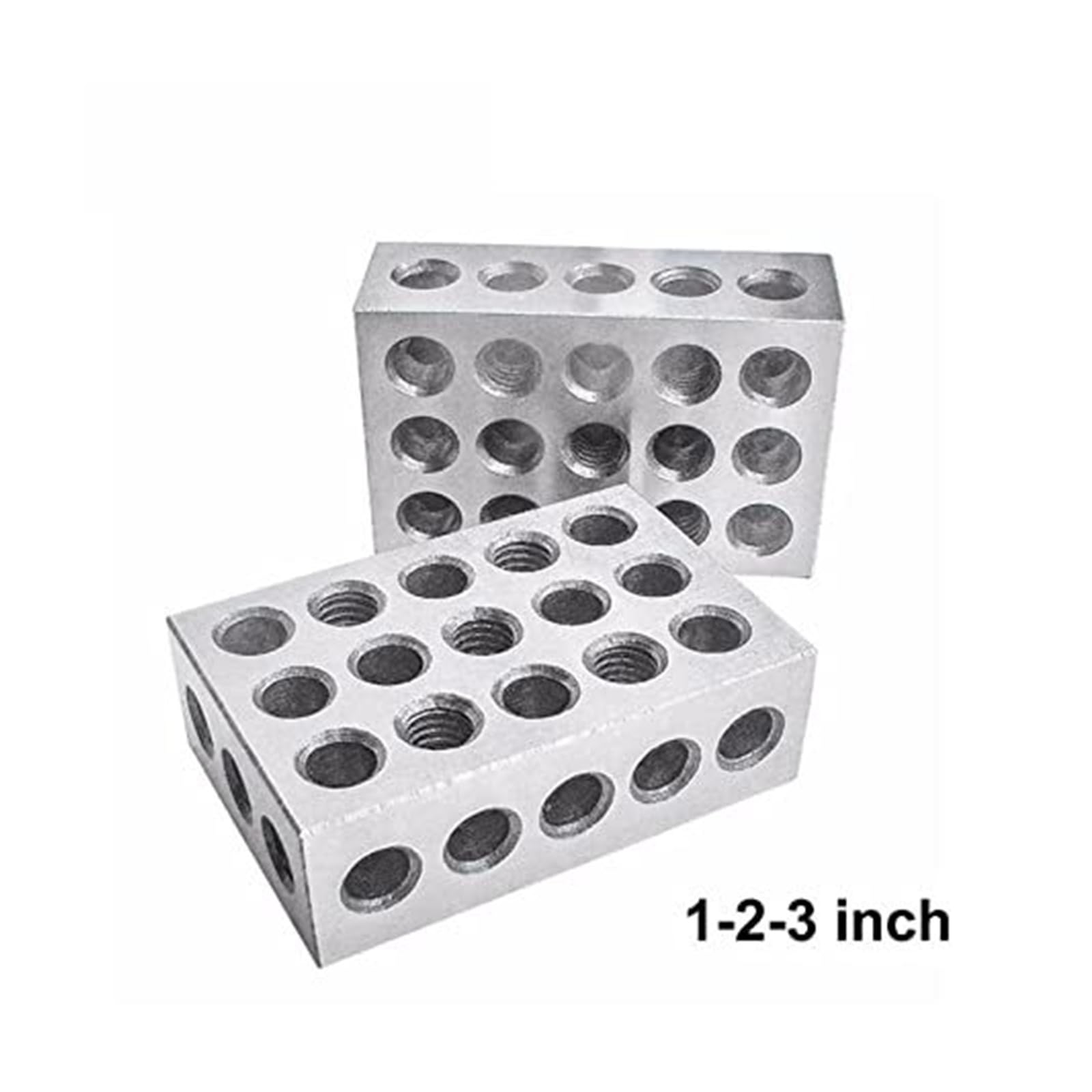 2 szt. Stal hartowana 1 3 bloki, precyzyjne narzędzie dla mechanika 0,0001 cala z 23 otworami, 25 50 75 mm(1-2-3 Inch)