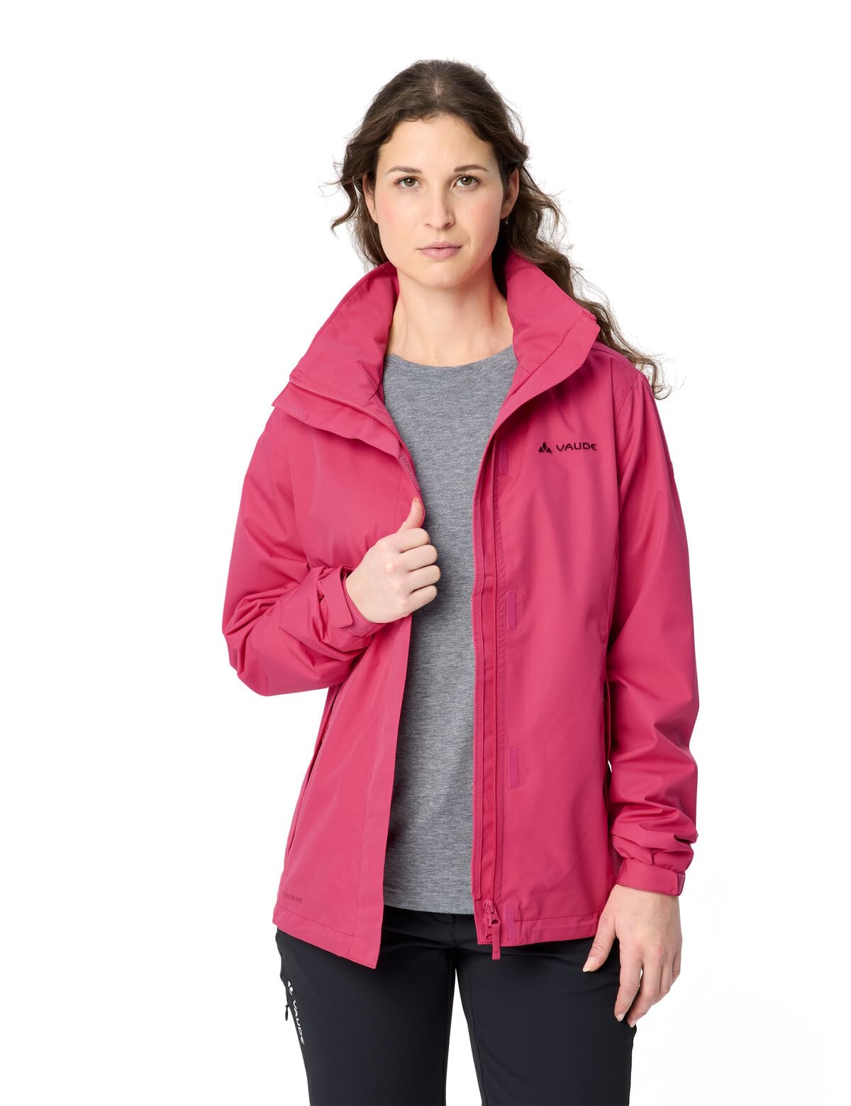 VAUDE Women's Escape Light Jacket, lekka damska kurtka przeciwdeszczowa na wędrówki, wodoszczelna, wiatroszczelna i oddychająca