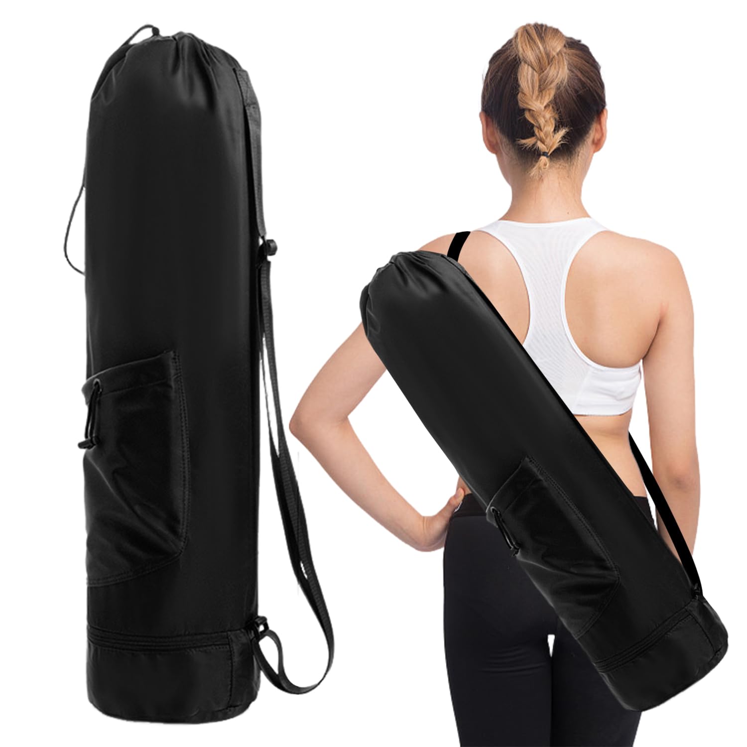 PLLDVEFD 1 Piece Yoga Mat Storage Bag, Yoga Mat Accessories, Large Capacity Storage Bag, Adjustable Shoulder Straps, Portable Storage Bag.