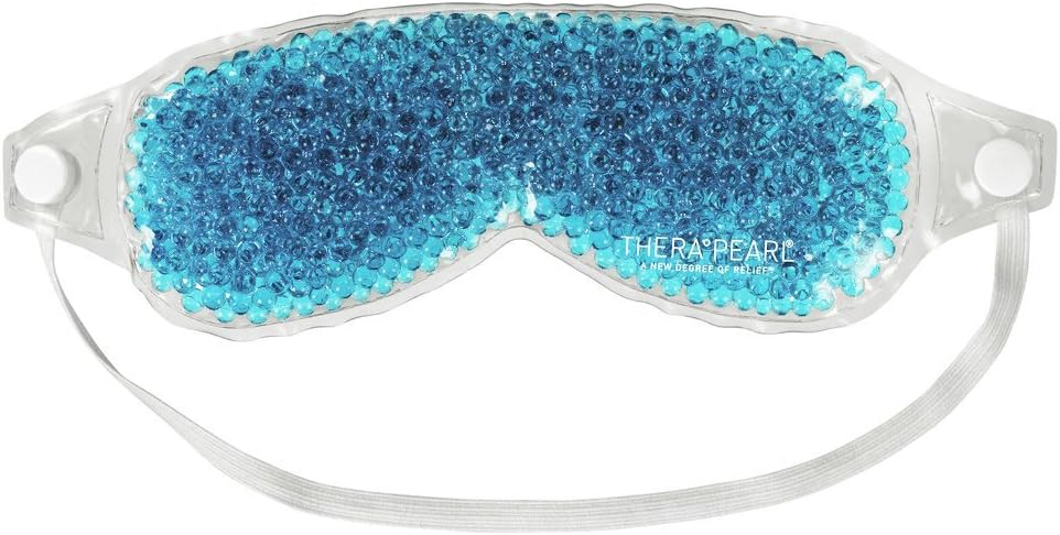 Eye Mask by TheraPearl, Ice Pack, Flexible Gel Beads for Hot Cold Therapy, for Puffy, Swollen Eyes & Relaxation, Non Toxic & Reusable
