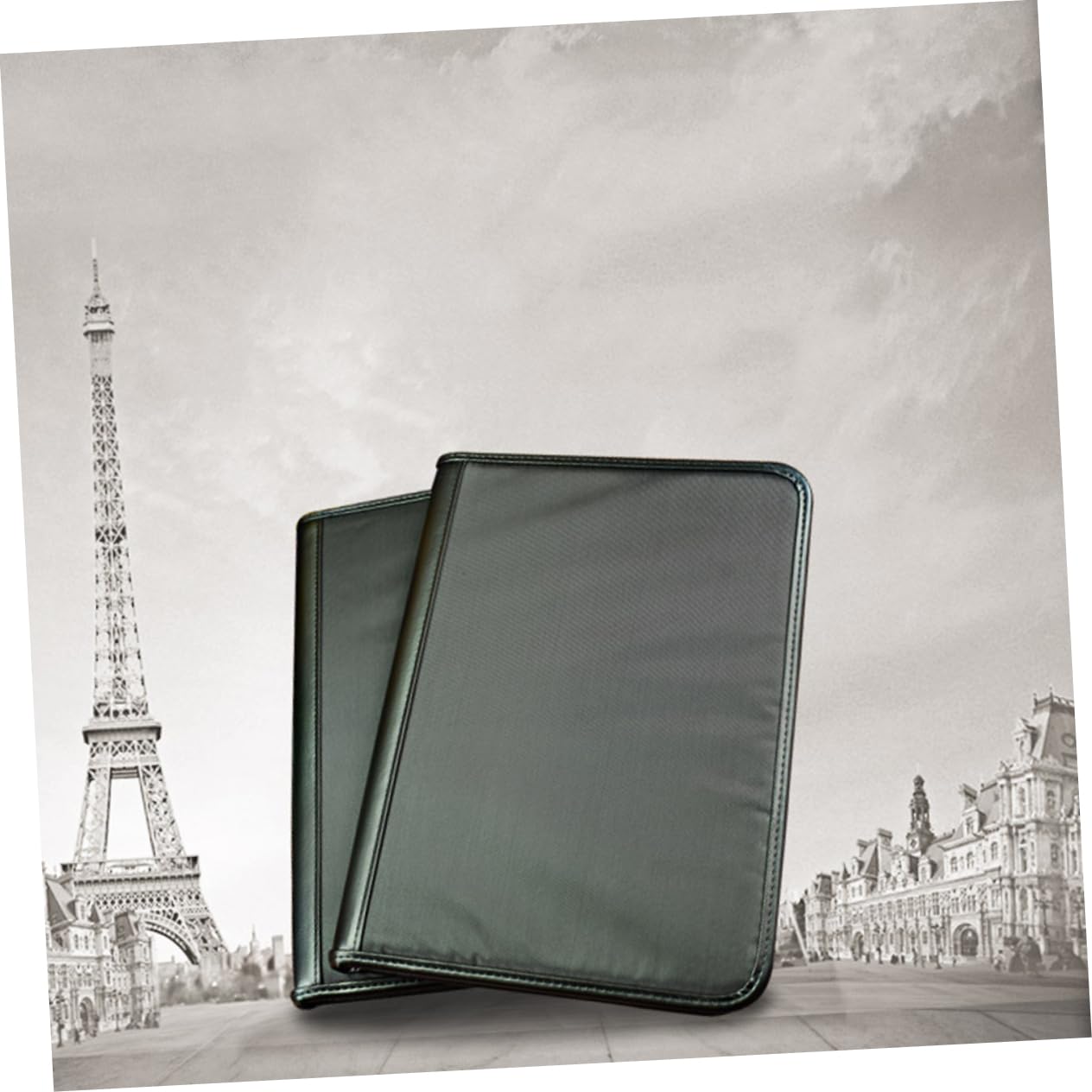 DOITOOL Organizador De Carpetas De Negocios 2 Unidades Tarjetero Carpeta De Datos Carpeta A4 Con Bolsa De Almacenamiento Para De Oficina Color Negro