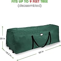 Vista 5 de ProPik Bolsa de Almacenamiento Rodante para Árbol de Navidad, Se Adapta a Árboles Desmontados de hasta 9 Pies de Altura, 28" A x 16.5" An x 60" L