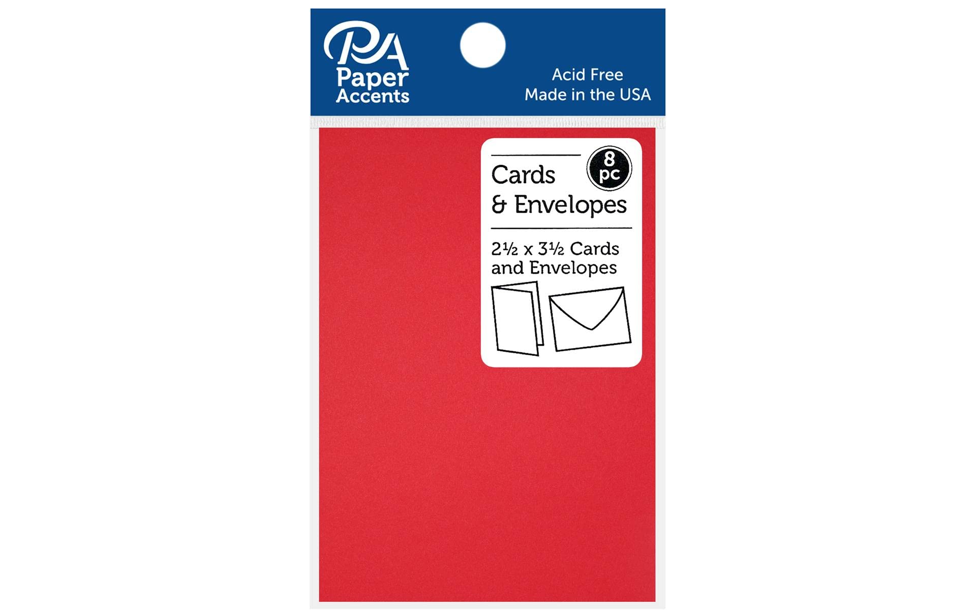 Card & Env 2.5x3.5 Smooth 65lb 8pc Fiesta