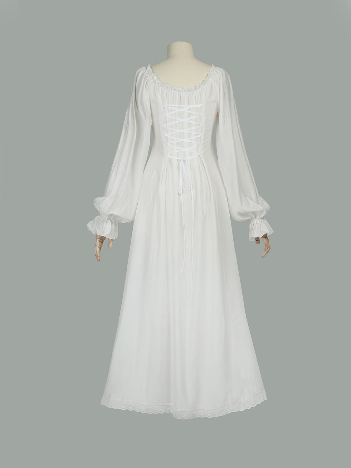 Medieval Renaissance Chemise Dress White Retro Medieval Dress Renaissance Costume for Women - Image 7