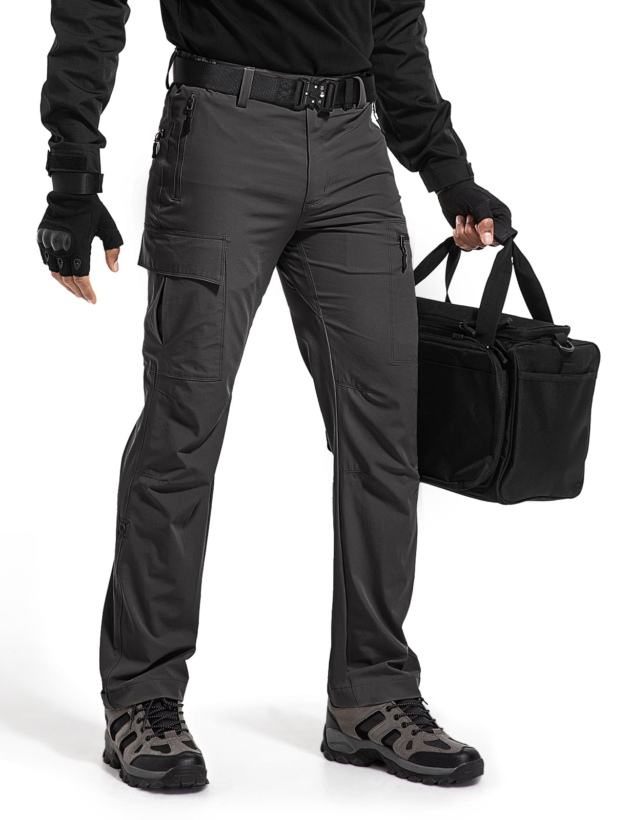 Wespornow Wanderhose-Herren-Outdoor-Hosen-Sommer-Trekkinghose-Atmungsaktiv-Outdoorhose-Stretch-Schnell-Trockend-Lang-Funktionshose-Männer mit 5 Taschen