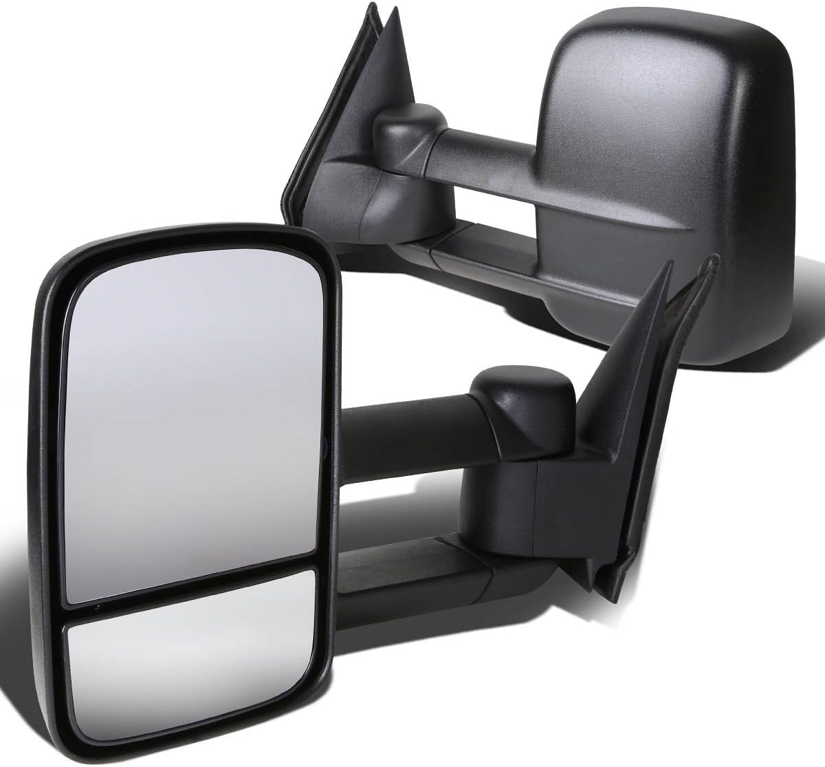 Auto Dynasty Pair Chrome Power Telescoping Foldable Rear View Side Towing Mirrors Compatible with C/K Pickup C10 GMT400 88-02