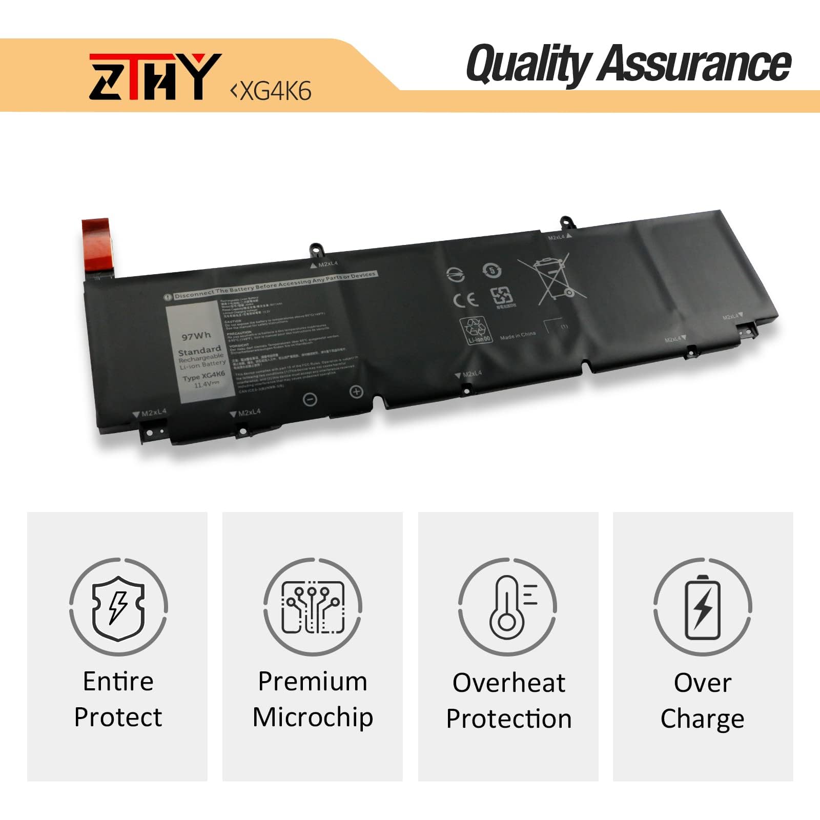 Amazon.com: 97Wh XG4K6 Laptop Battery Replacement for Dell XPS 17