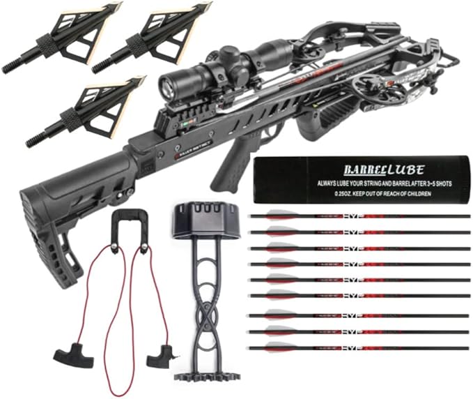 Killer Instinct FatalX Crossbow with 6 Arrows and 3 Broadheads Basic Bundle (3