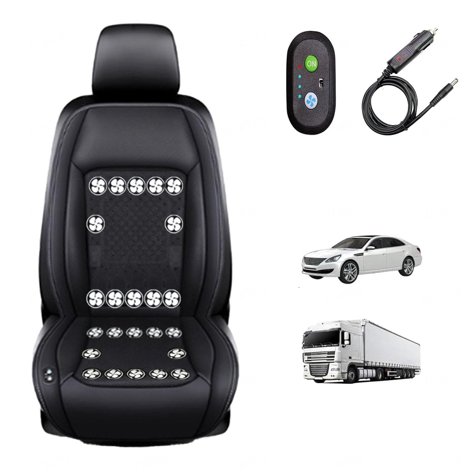 LRF-yxkj Cooling Car Seat Cover 12V-24V 3 Cooling Air Speeds Car Seat Covers for Ventilated Seats for Cars,Suv,Sedans and Pick-Up Trucks,Black-24V24Fan