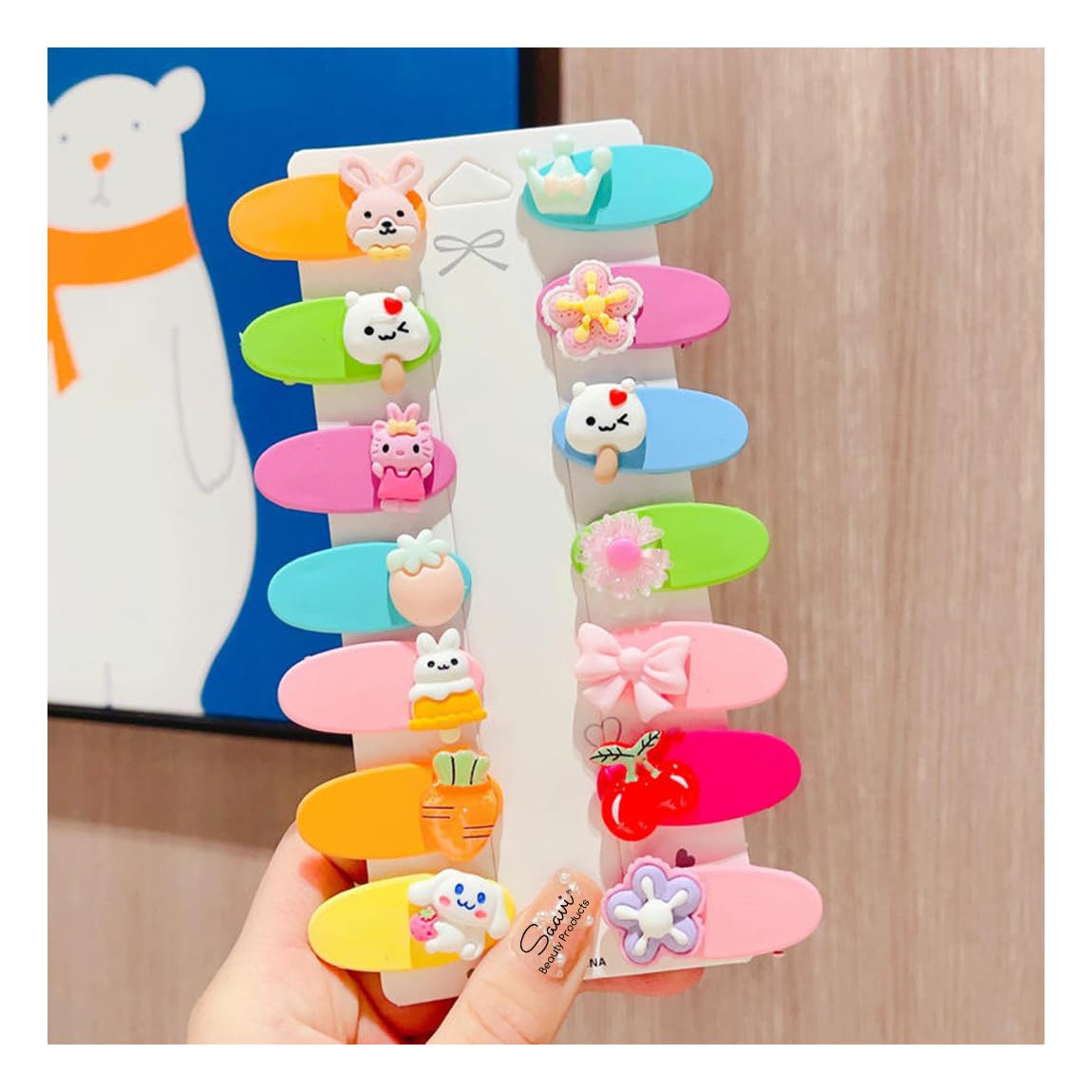 Saavi Beauty Products Mini Cartoon Hair Clips Set For Kids & Girls Hairpin,Cute Design Hair Accessories | Barrettes With Multi Design (Multicolour,Pack Of 10,Assorted) (B0CTGDCZVM) Amazon Price History, Amazon Price Tracker