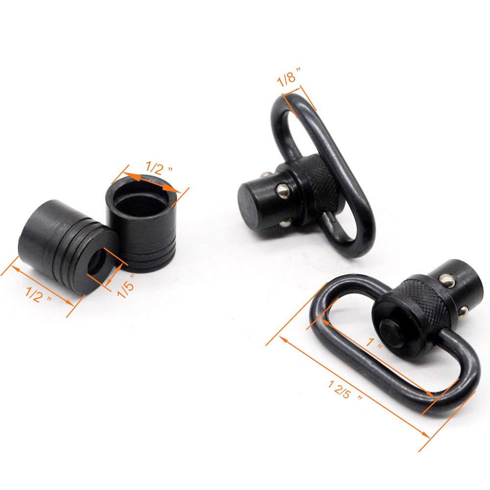 TRIROCK 2,5 cm Push Button Quick Release zdejmowany Sling Swivel Mount Tactical Sling QD adapter do pętli