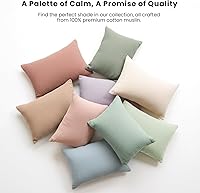 Vista 8 de Konssy Funda de almohada de muselina para niños pequeños para almohada de 13x18, paquete de 2 fundas de almohada de algodón suave y transpirable