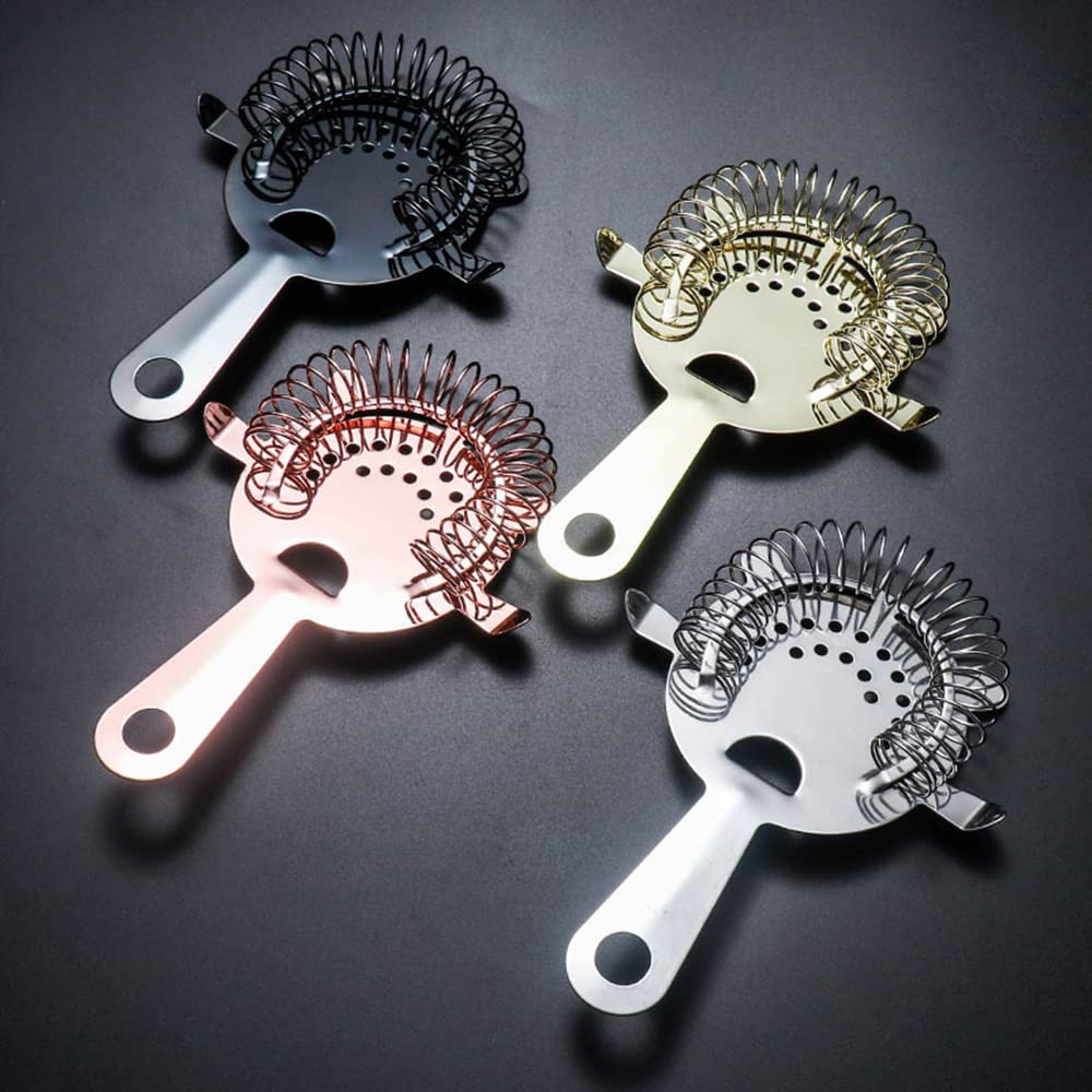 Cocktail Strainer Stainless Steel Bar Strainer - Durable Density Spring Bar Tools Home Strainers for Kitchen