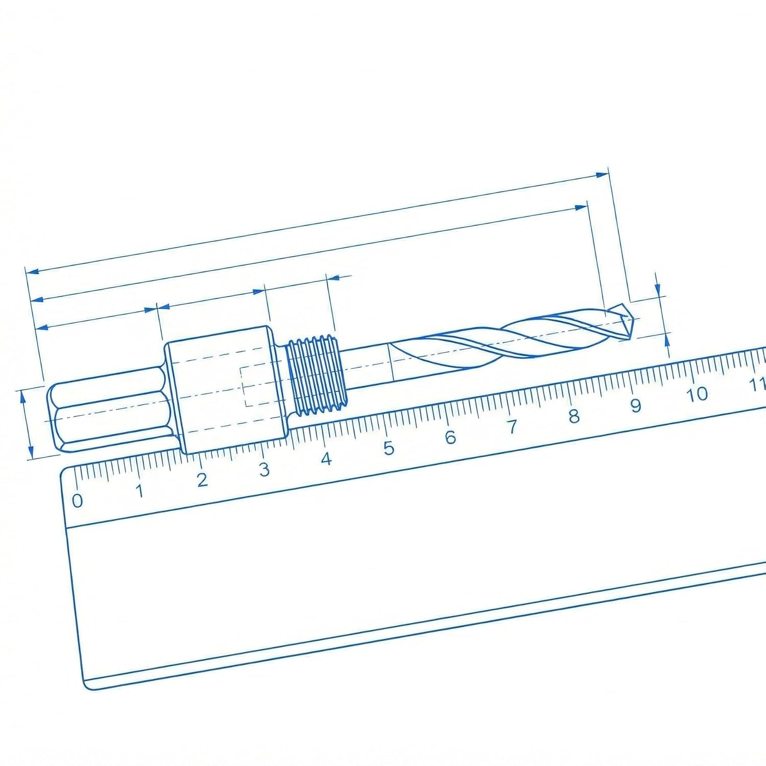 KATSU Set di Alberi per Seghe a Tazza 2 Pezzi A2 + A4, Adatto di Dimensioni 16-152mm (5/8"-6") di Diametro per Sega a Tazza, HSS Esagonale in Metallo con Punte per Seghe a Tazza Adattatore 122297