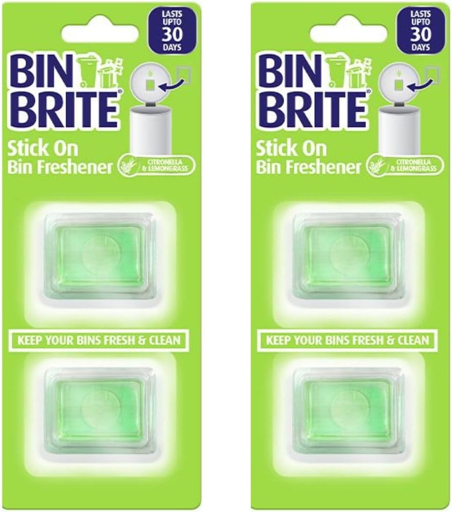 Bin Brite Bin Fresheners Pack of 4 Citronella & Lemongrass Scented