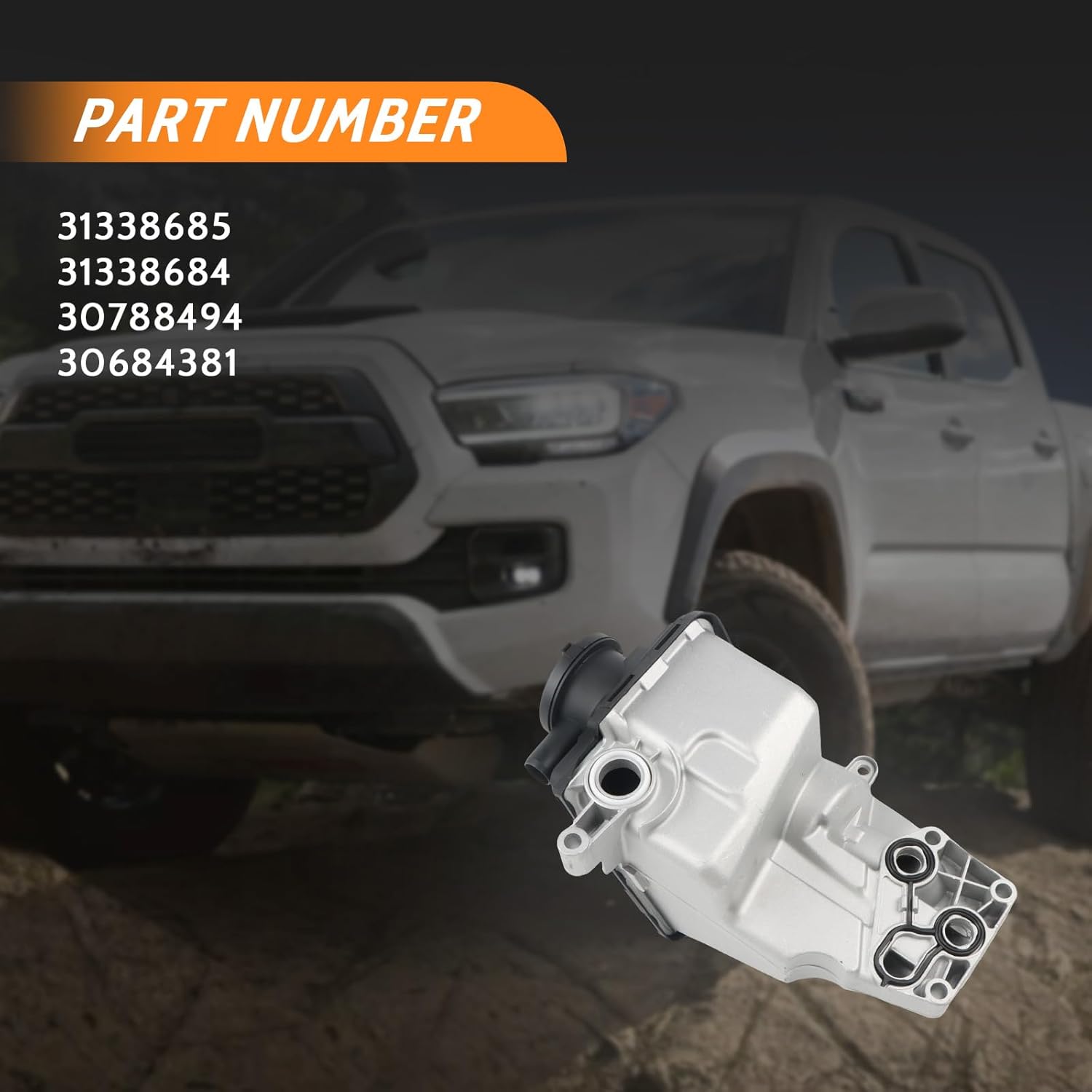 Engine Oil Filter Housing with Gasket 31338685 for C30 C70 S40 S60 S80 V50 2.4L 2.5L replace 31338684 30788494 30684381
