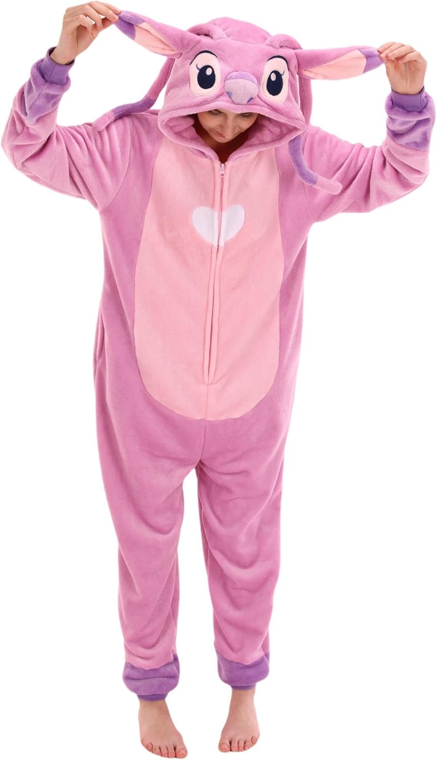 COSUSKET Snug Fit Unisex Adult Onesie Pajamas, Flannel Cosplay Animal One Piece Halloween Costume Sleepwear Homewear - Image 2