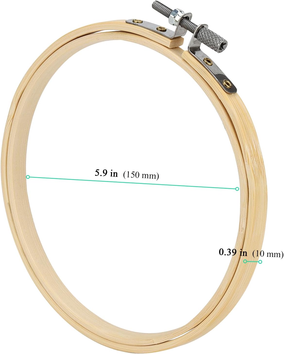 SENJEOK 30PCS 6 Inch Embroidery Hoops, Cross Stitch Circle, Bamboo Embroidery Rings Needlework Supplies for DIY, Craft