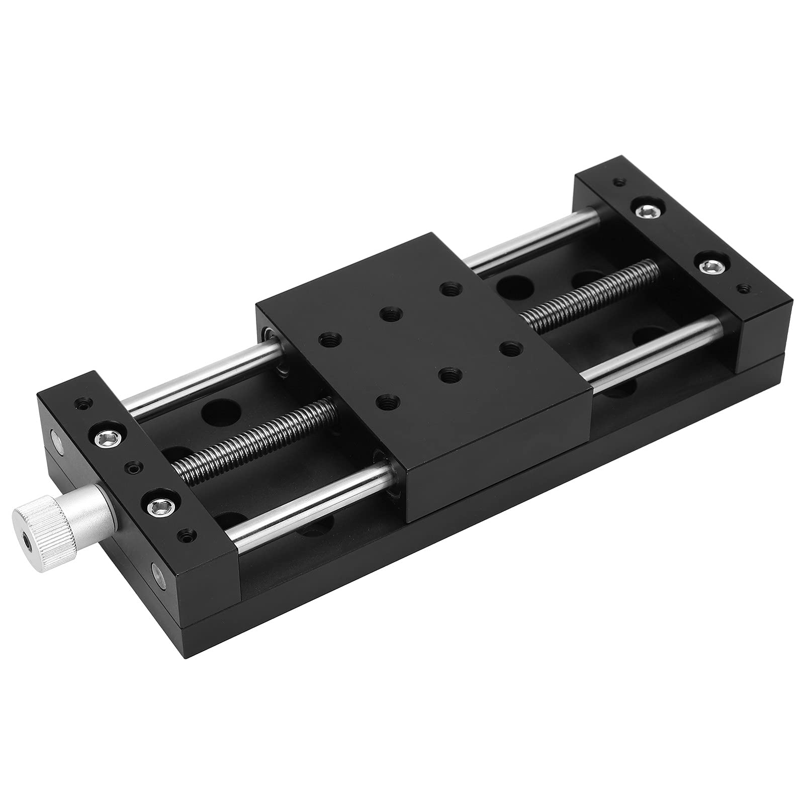 Marhynchus X-Schiebetisch, Manueller Schiebetisch aus Aluminiumlegierung, Feinabstimmungsgetriebeplattform mit 60 X 80 Mm Tisch, ±50 Mm Verfahrweg, 20 Kgf Last für Optische Geräte und Messgeräte