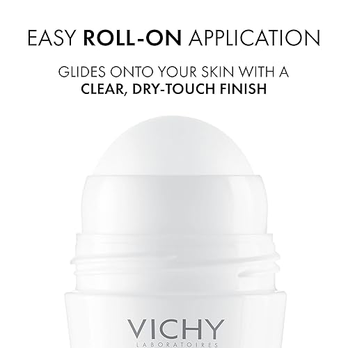 Miniatura 4 de Vichy Desodorante enrollable de 24 horas sin aluminio con acabado transparente invisible sin residuos seguro para pieles sensibles 169 onzas paquete