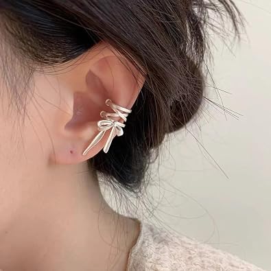 Gold Silver Bow Earrings Cute Bow Earrings Stud Classic Ribbon Bow Stud Statement Bow Drop Earrings Christmas Jewelry Accessories