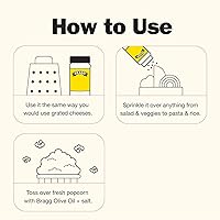 Vista 50 de Bragg Condimento nutritivo con levadura de alta calidad, vegano, sin gluten, buena fuente de proteínas y vitaminas, sustituto nutritivo y sabroso