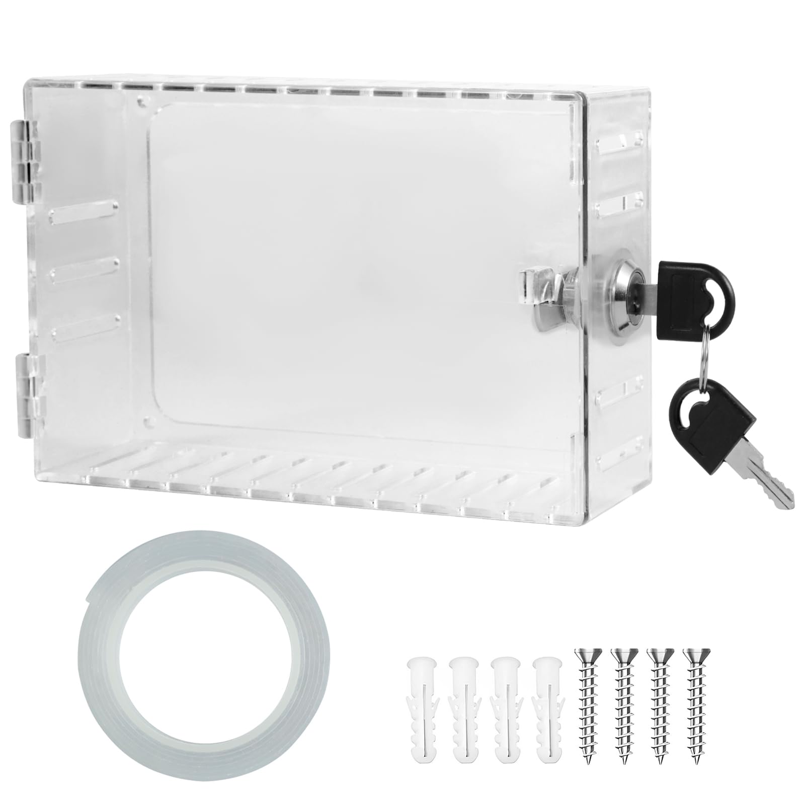 Universal Thermostat Lock Box with Key,Thermostat Guard,Large Clear