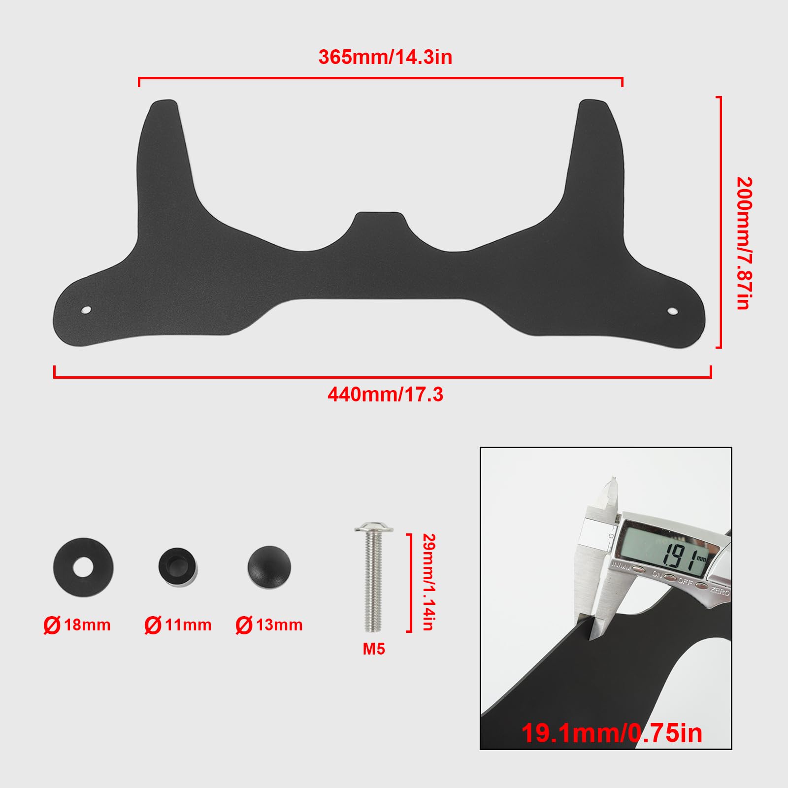 WOOGA Motorrad Cockpit Verkleidung Forkshield Aufwind Deflektor passend für HO&N&DA NT1100 NT 1100 Zubehör 2022 2023 2024