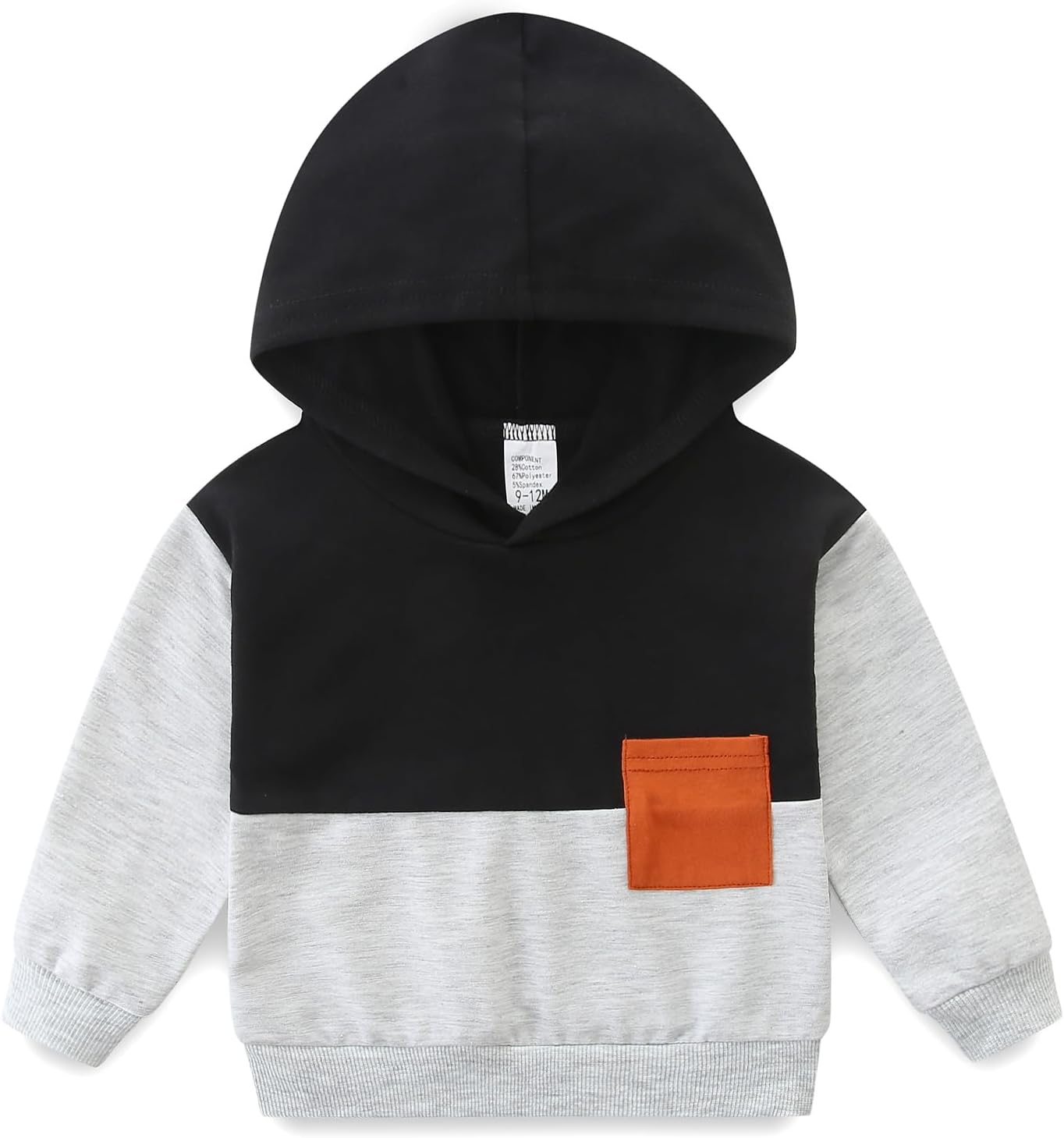 Baby Boy Outfits Short Long Sleeve Pants Clothes Set Spring Summer Hooded Patchwork Sweatshirt - Image 3