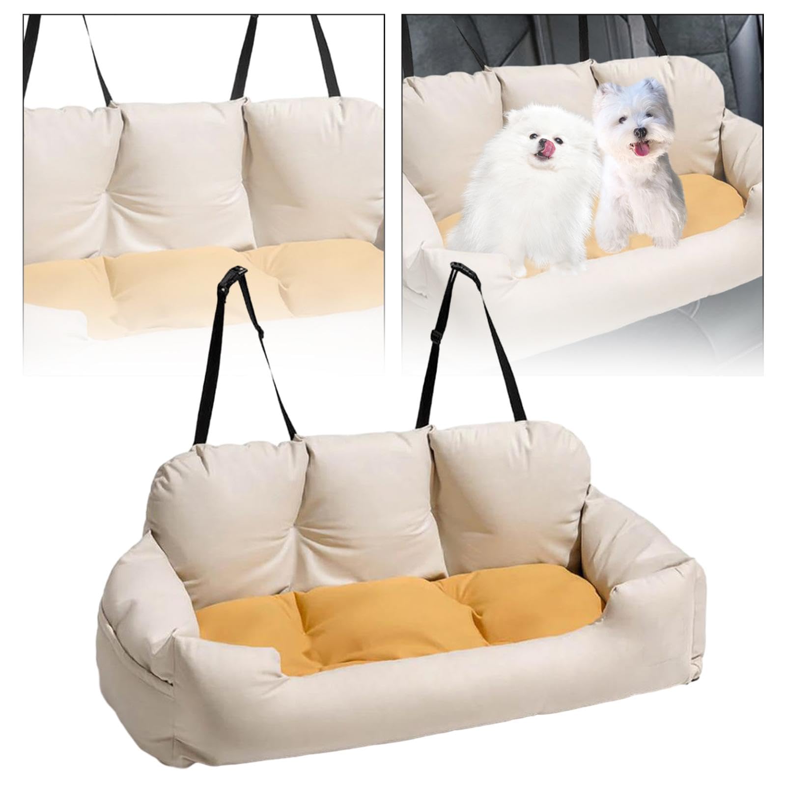 Asiento Elevador para Mascotas, Asiento de Coche para Perros, Cama Suave Antideslizante para Perros, Grande, para Perros, Gatitos,