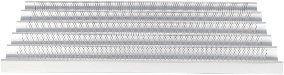 Chicago Metallic 49035 Uni-Lock Baguette/French Bread Pan 5-long perforated - C