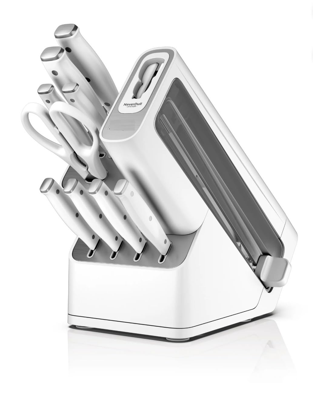 Ninja NeverDull Essential 10-Piece Knife Set with Built in Sharpener, White (K12010WH)