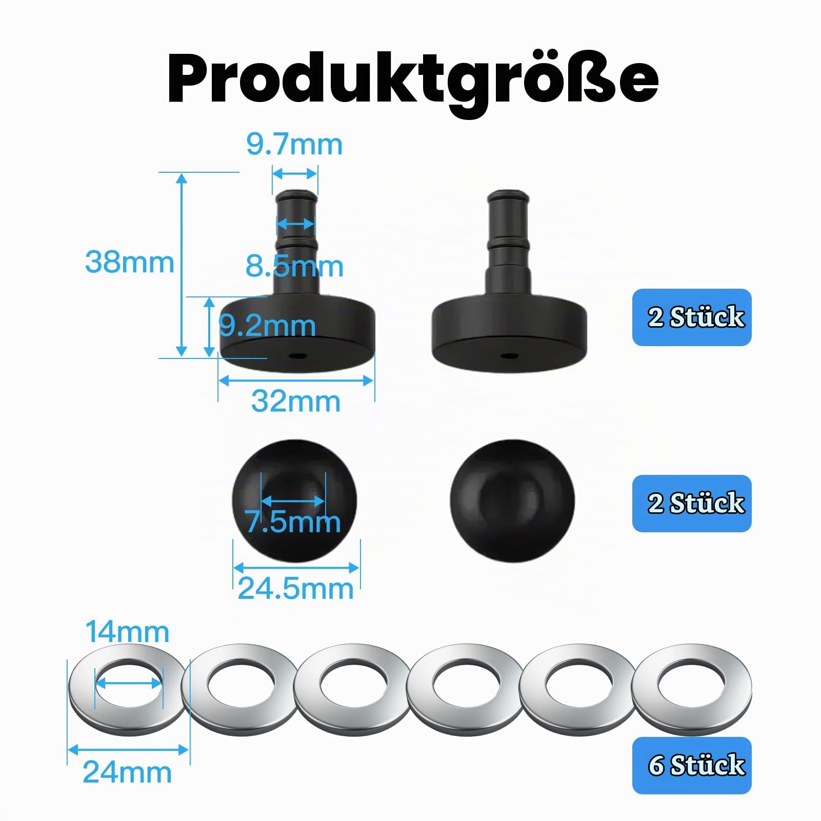 Reibbeläge set Kompatibel mit 2004 3004 3504 Caravan Front Hinter Reibbeläge und Seiten Reibbeläge ​​Bremsbelagsatz für Stabilisatoren​​ 1220755 691418 (14)