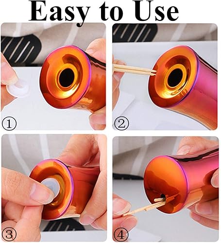 Miniatura 4 de LERTREE Caja de palillos de dientes de acero inoxidable, soportes para palillos de dientes, forma de cintura, dispensadores, decoración de mesa de