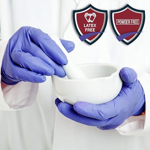 Miniatura 3 de SHIELD LINE Guantes de nitrilo para examen médico, aptos para quimioterapia, desechables para médicos y enfermeras, sin látex ni polvo