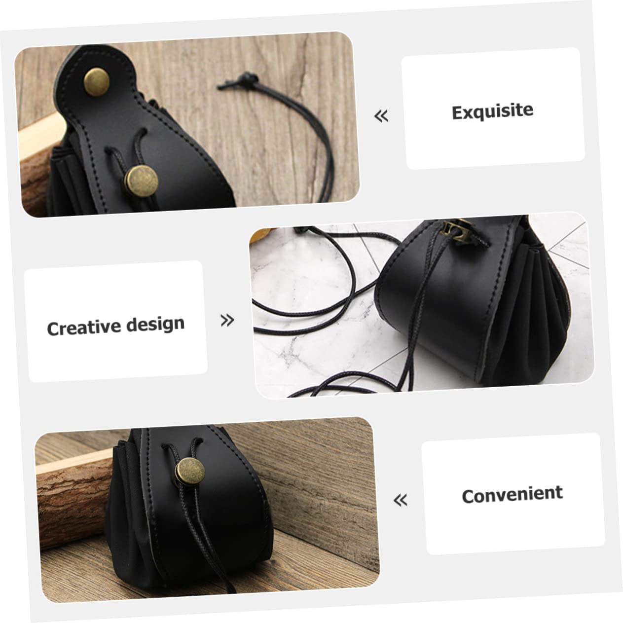 YARNOW 5 Pezzi Custodia Per Dadi Compatto Custodia Viaggio Segnale Piccolo Polvere Gioco Borsa Di Stoccaggio Dei Dadi Marsupio Sacchetto Di Perline Di Gioco Buste Vassoio Pelle