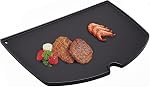 Criditpid 6558 Cast Iron Griddle for Weber Gas Grill, Grill Parts Cooking Griddle for Weber Q100 Q120 Q140 Q1000 Q1200 Q1400 Series Gas Grills, 12.6 x 8.6 inch