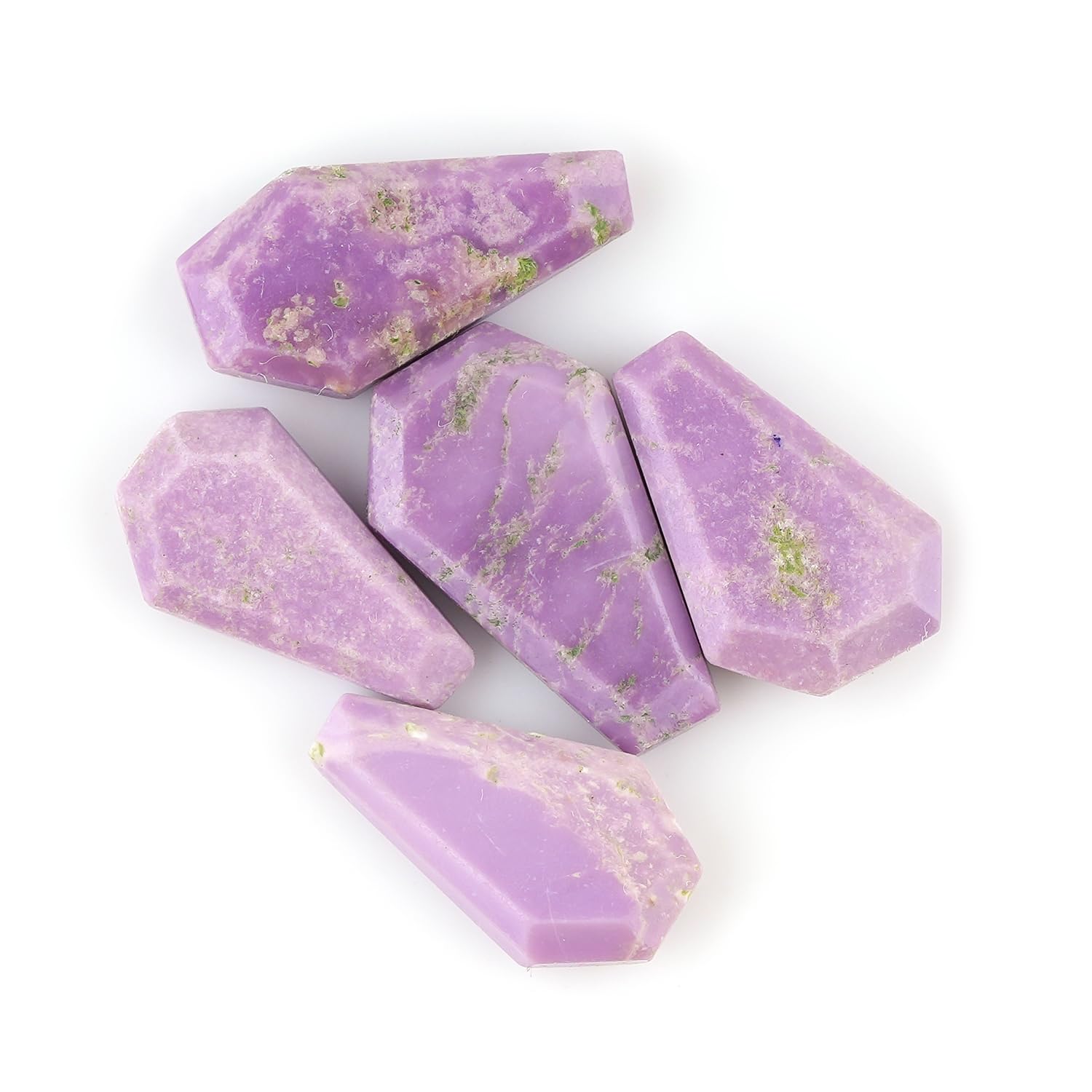 ColouredRocks 5pcs Phosphosiderite Coffin Shape Crystals, Natural Facet Cut Stones, Loose Gemstone, Wholesale Bulk Supply, Jewelry Making, DIY Craft, Decor, Gem Collection...