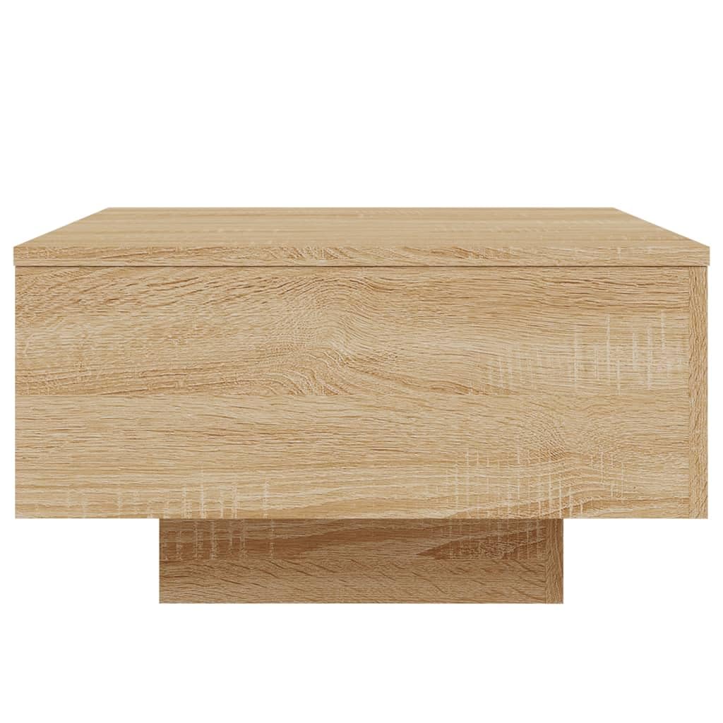 IKAYAA Mesa de Centro Baja y Moderna para Salón, Mesa de Café Roble Sonoma 55 x 55 x 31 cm