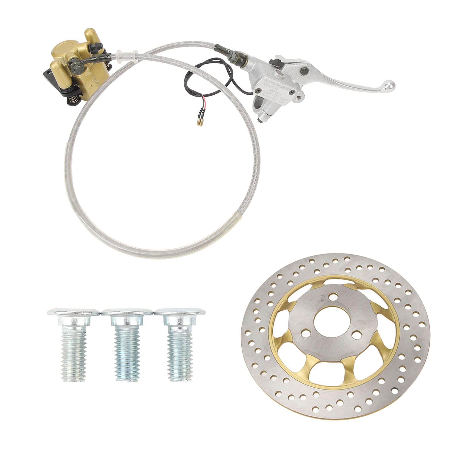 Jiawu Palancas de Freno de Disco de Motocicleta de Repuesto para Z50 Z50A Z50J Z50R, Conjunto de Manija de Freno Térmico de Larga Vida útil con Pinzas de para Jog BWS100 YW100 BWS50 YW50
