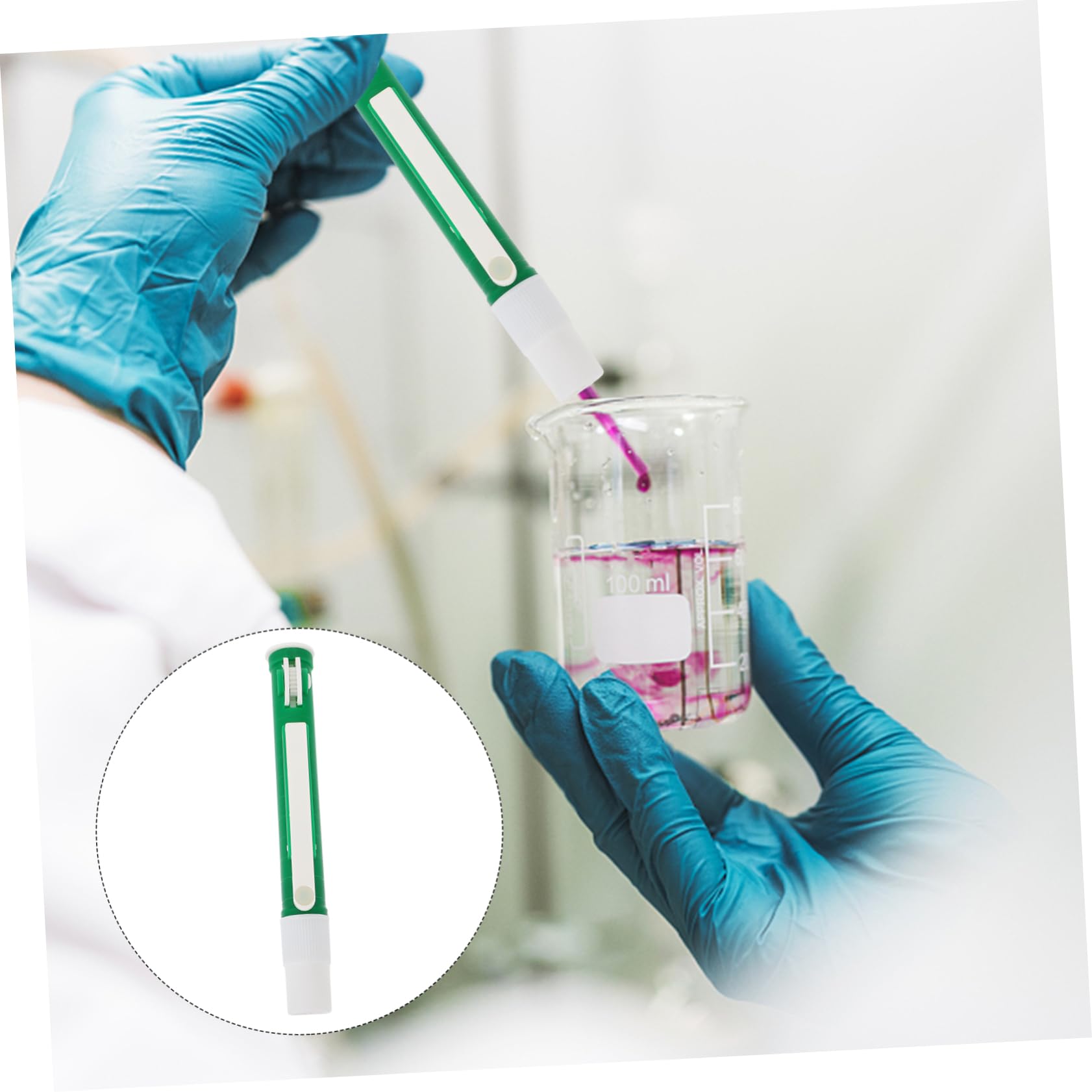 Pompe à Pipettes de Laboratoire Manuelle 2ml en Plastique Vert | Utilisation Main, Remplissage Précis, Accessoire pour Travaux Scientifiques