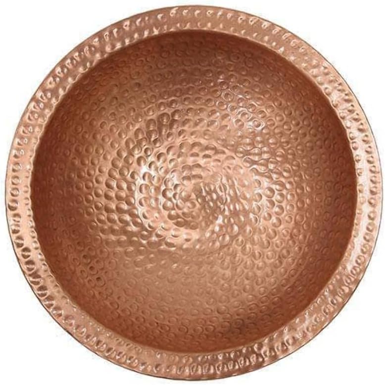 Hammered Solid Copper Bird Bath