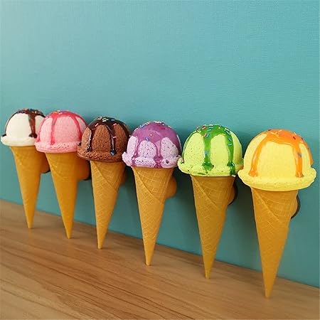 Amazon Co Jp Tonntyann アイスクリームのサンプル 6点セット かわいい 本物そっくり 果物模型 おケーキ屋 ディスプレイ おままごと 学校 行事 飾り ディスプレイ 撮影 小道具などに 6色セット 1 おもちゃ