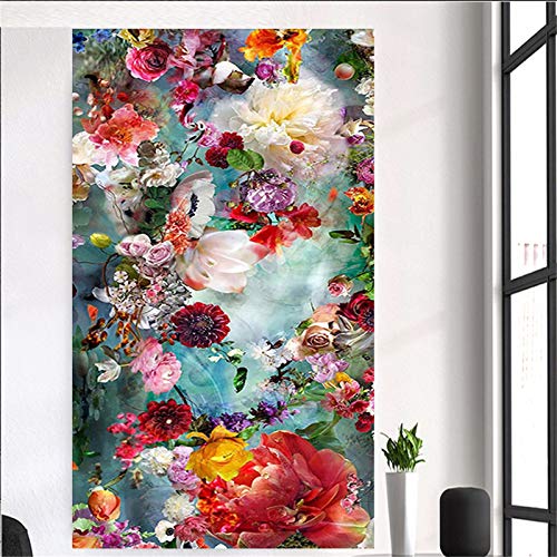 Peinture diamant 5D grand format strass carrés sans espace vide fleurs - 2