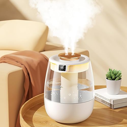 Humidificador de aire de doble pulverización para dormitorio, humidificador silencioso de niebla fría para plantas, dormitorio, oficina, hogar,