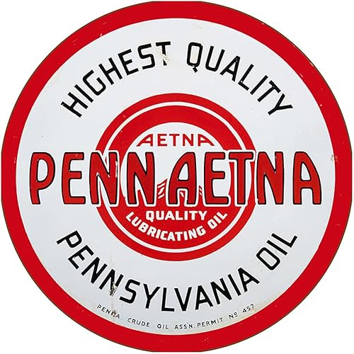 Miniatura 139 de Brotherhood Letrero de gas vintage de reproducción de letreros de metal vintage, letrero redondo de metal para garaje y hogar, 8 pulgadas de Nourse